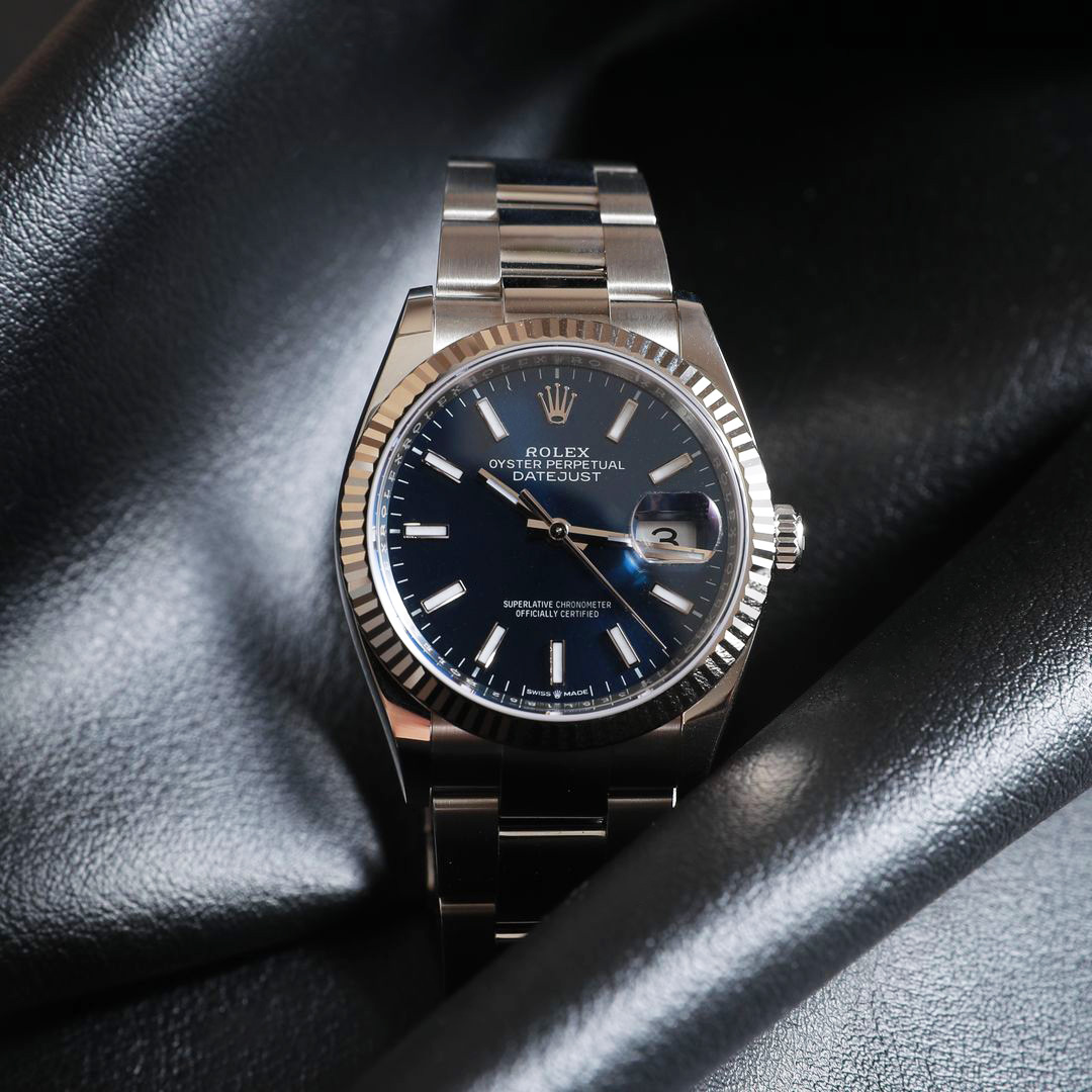 A blue Rolex to go with a suit